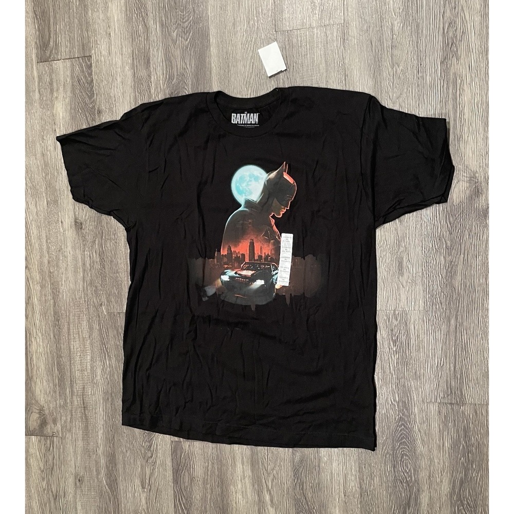 Batman Gotham City T Shirt Men's XL Black DC Comics Hero Batman Movie NEW